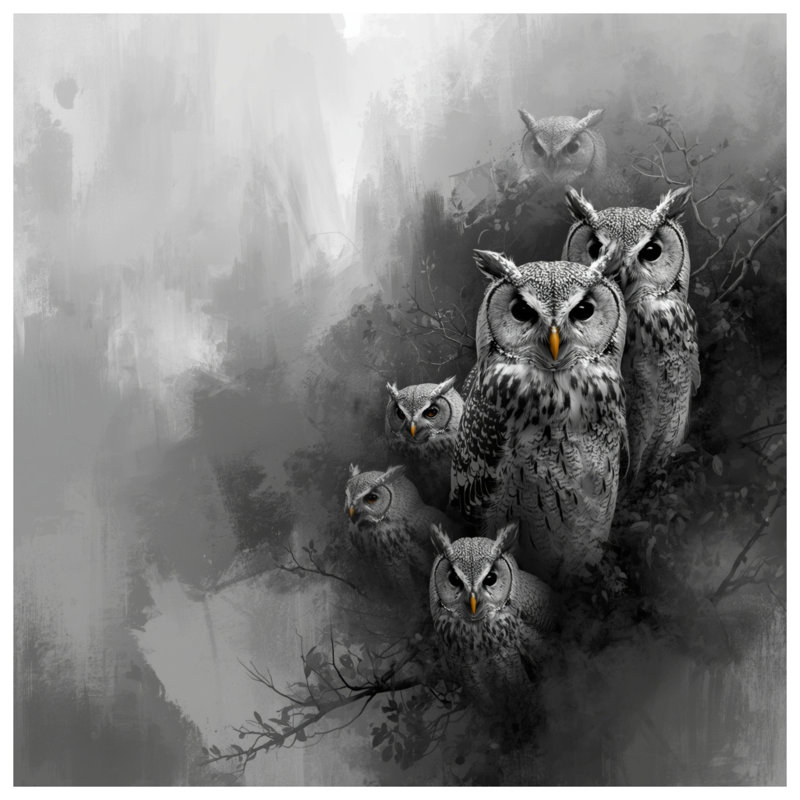Tapis de bain Group Of Owls, 24in W x 17in L