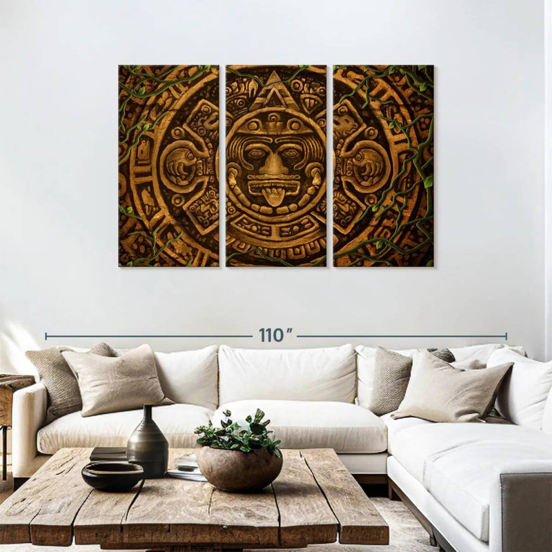 Kerner Aztec Symbol, 48" H x 74" W