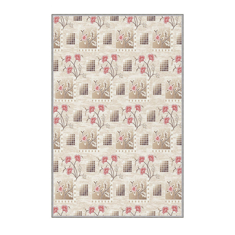 Stylish Woven Carpet (3.9 x 4. ft), 1% Polyester, Pile Height: .3 in | Antibacterial & Non-Slip Underside, 3D Digital Printing | Machine Washable, Perfect for Home Décor, Living Room & Bedroom Use