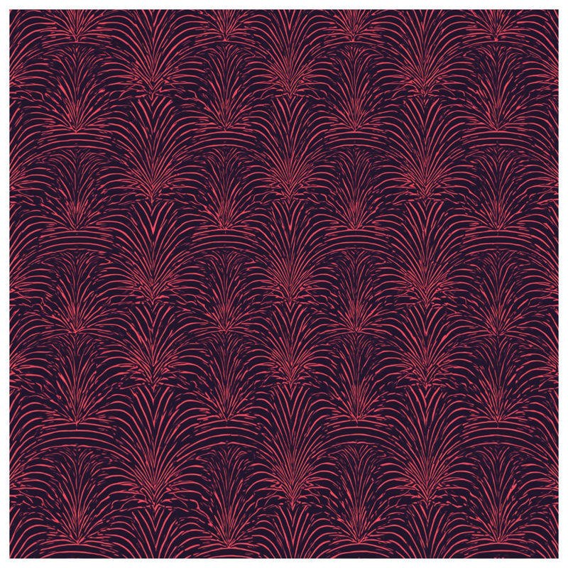 Pink Palm Leaf Pattern Duvet Covers, Queen