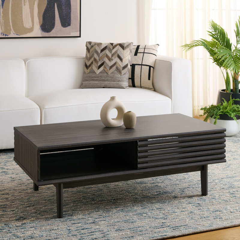 Aveneet Coffee Table, Distressed Black