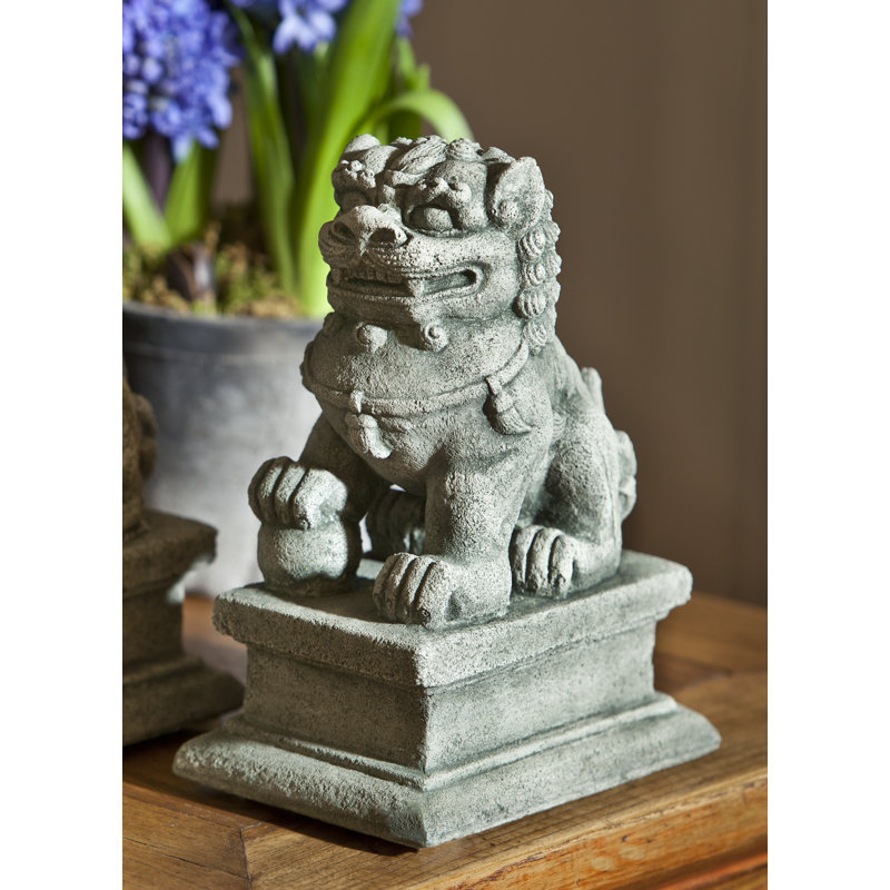 Ensemble de statues de temple 2 pièces Foo Dog, Graystone