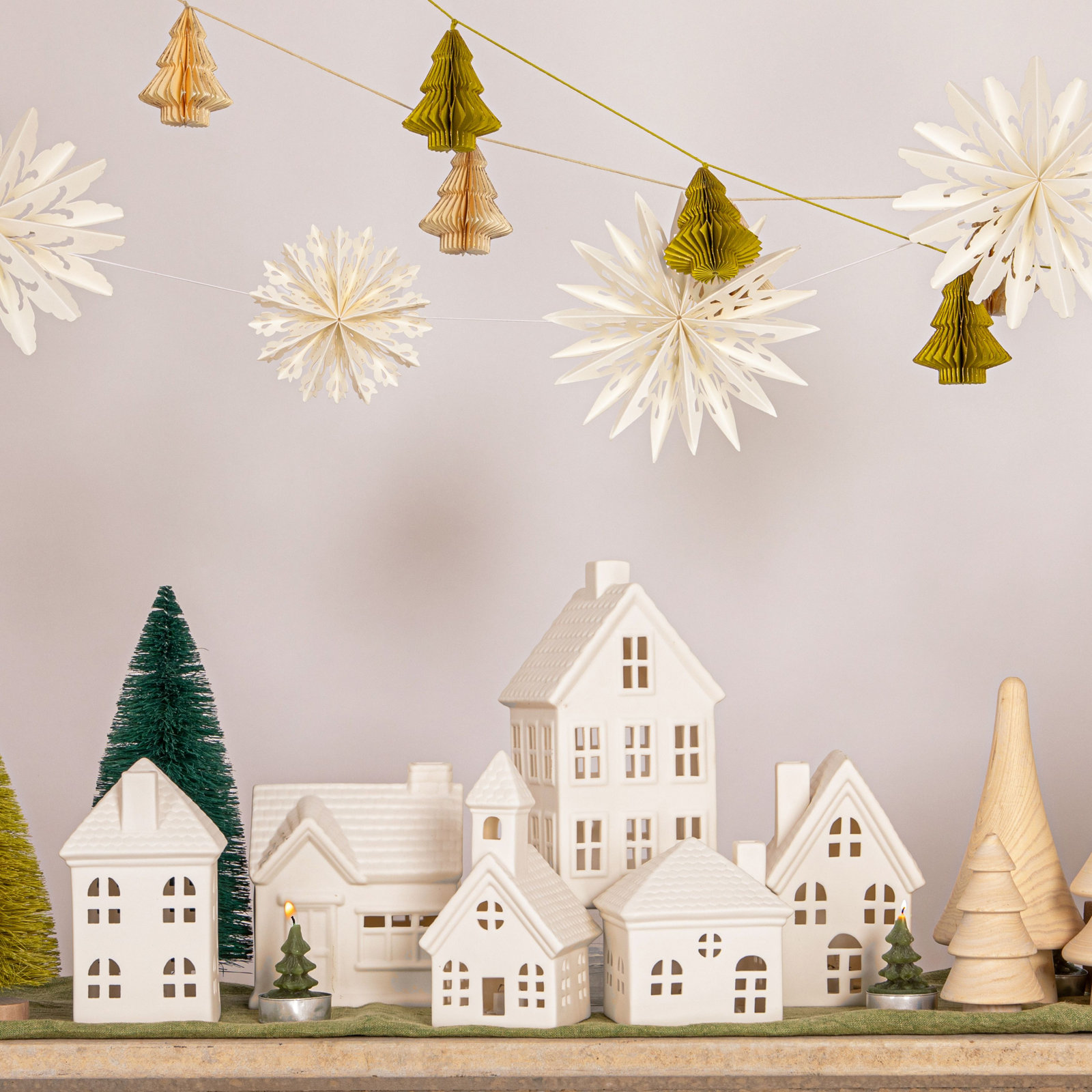 Porcelain Tabletop Christmas Village