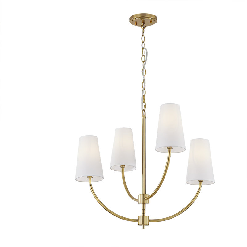 Graysea Chandelier, Aged Brass