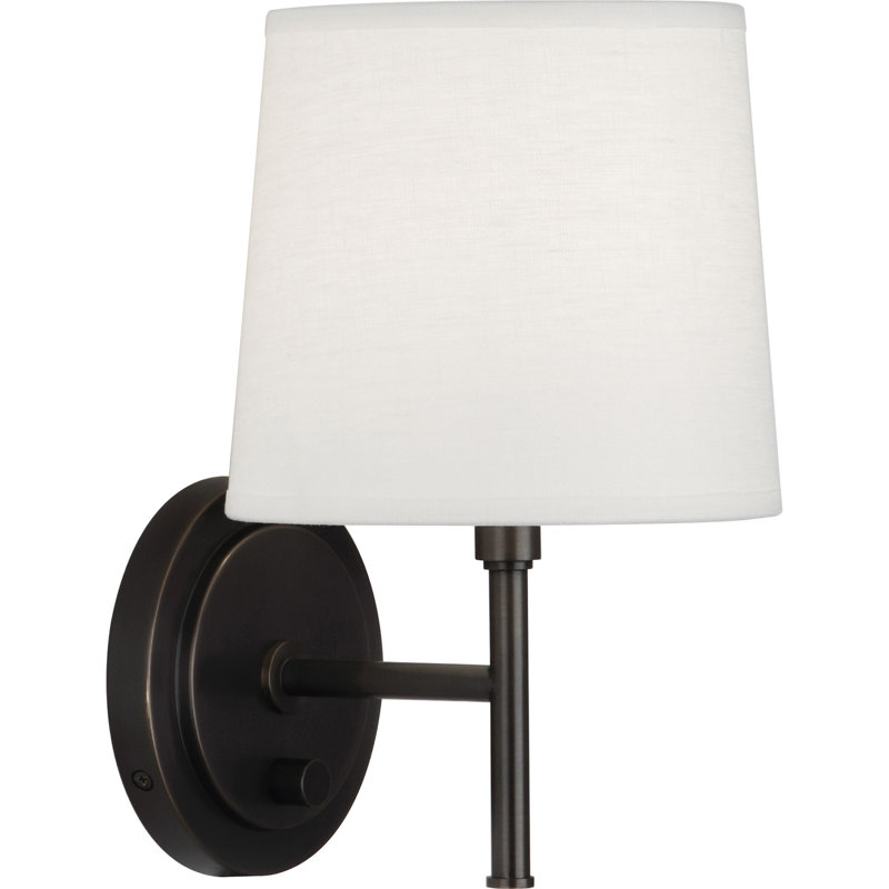 Bandit Solid Brass Plug-in Armed Sconce, Deep Patina Bronze
