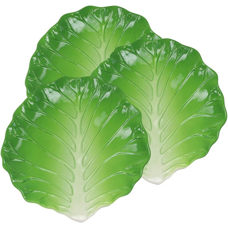 Assiette à dîner en forme de feuille de cuisine gourmet Conesville
