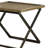 Mera 24 In. Medium Weathered Oak Square Solid Wood End Table With X-Shape Base And Removable Tray Top
