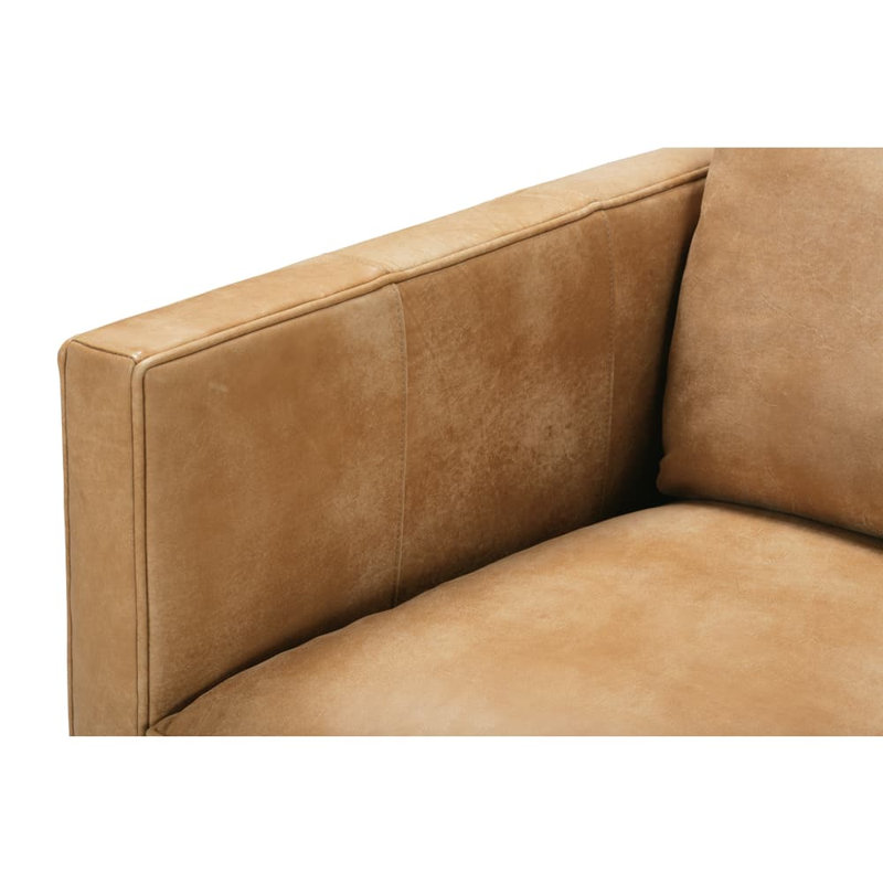 Rothko Genuine Leather Swivel Armchair, Butterscotch (KL217-21)