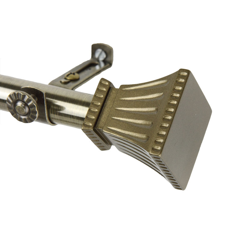 Tringle à rideaux simple Spenser, Laiton antique, l 48 po à 84 po