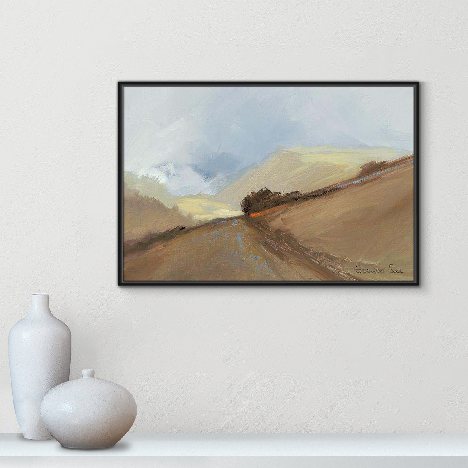 Heaven And Earth II by Spencer Lee, 25.5'' H x 37.5'' W x 2'' D, Black Framed