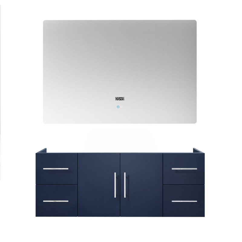 Meuble-lavabo simple l 48 po x P 22 po Geneva, Marine