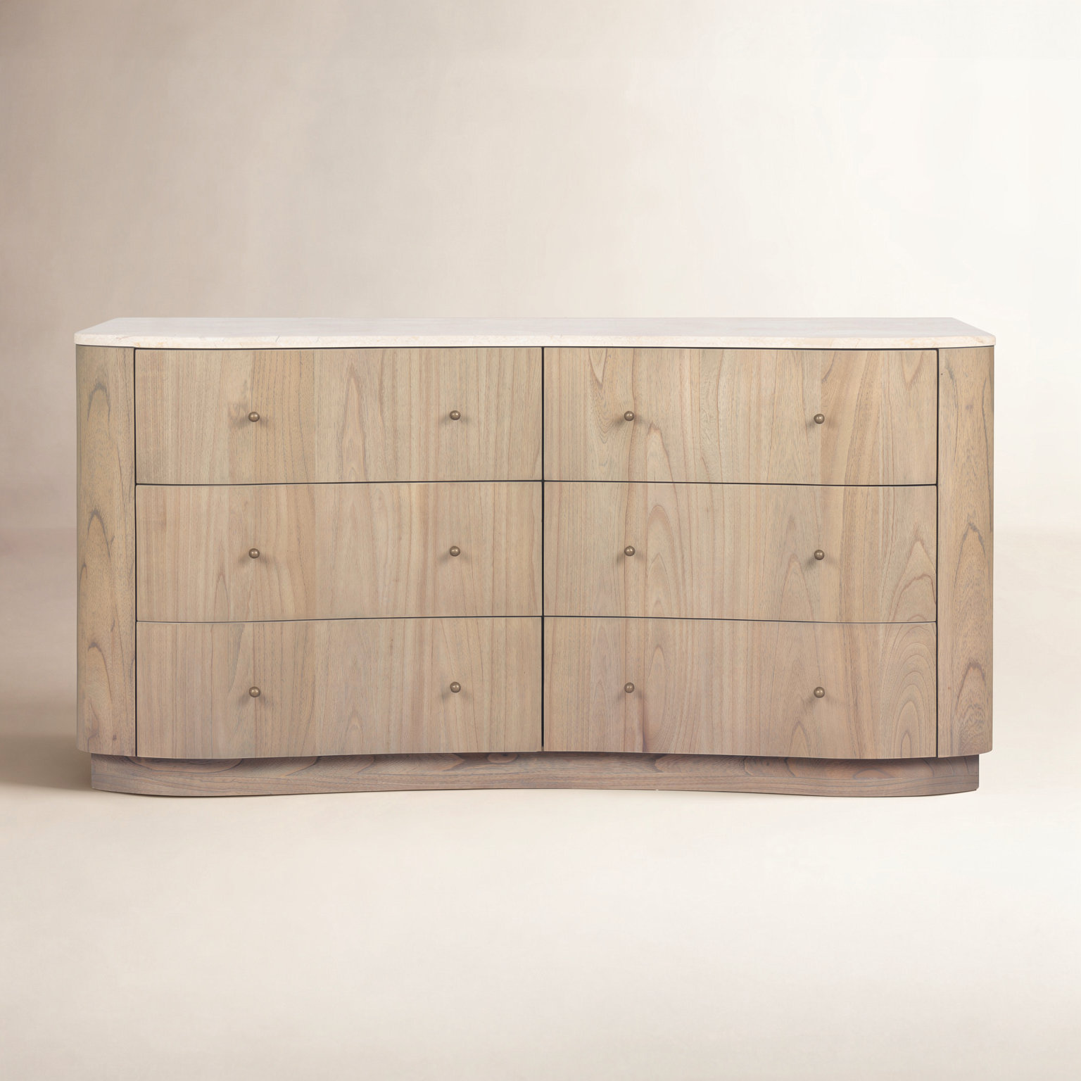 Josefa 6 Drawer Dresser-Minđi Veneer, Sandy Mindi