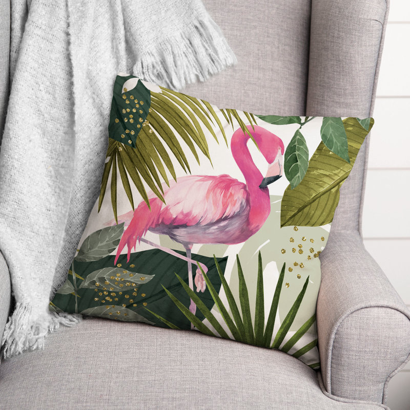 Outdoor Reversible Throw Pillow, Pink