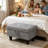 Tufted Upholstered Linen Storage Ottoman with Hidden Compartment-727650032
