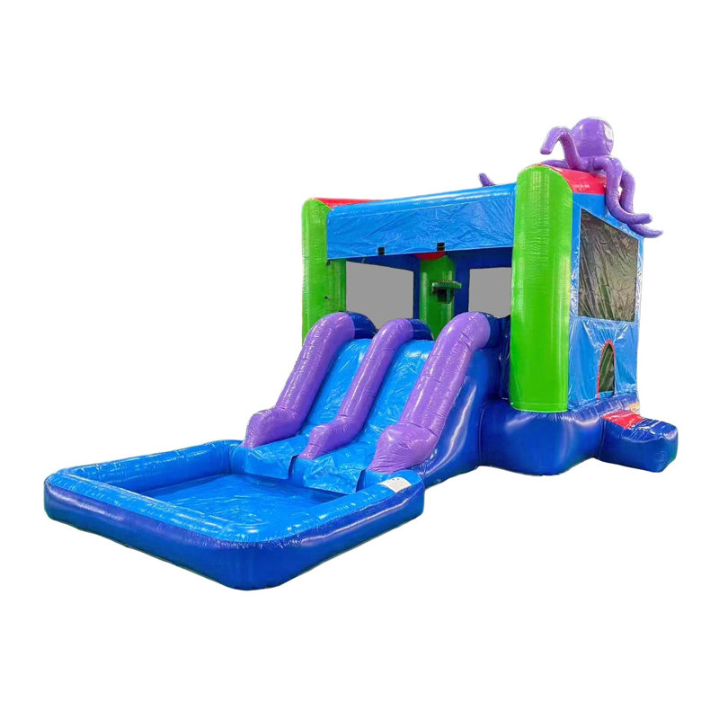 Toboggan aquatique à deux voies Jumporange Octopus