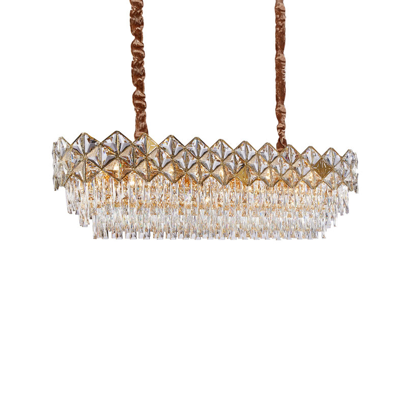 Lustre en cristal 16 lumières Regalia - Doré