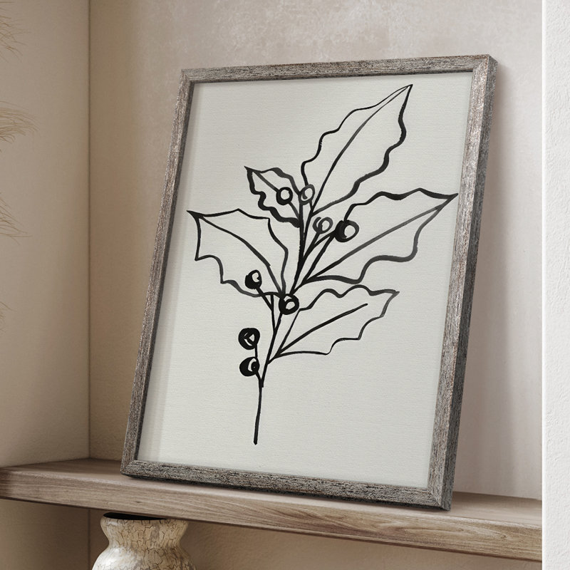 «Evergreen Ink II», reproduction encadrée - bois massif, H 11 po x l 9 po