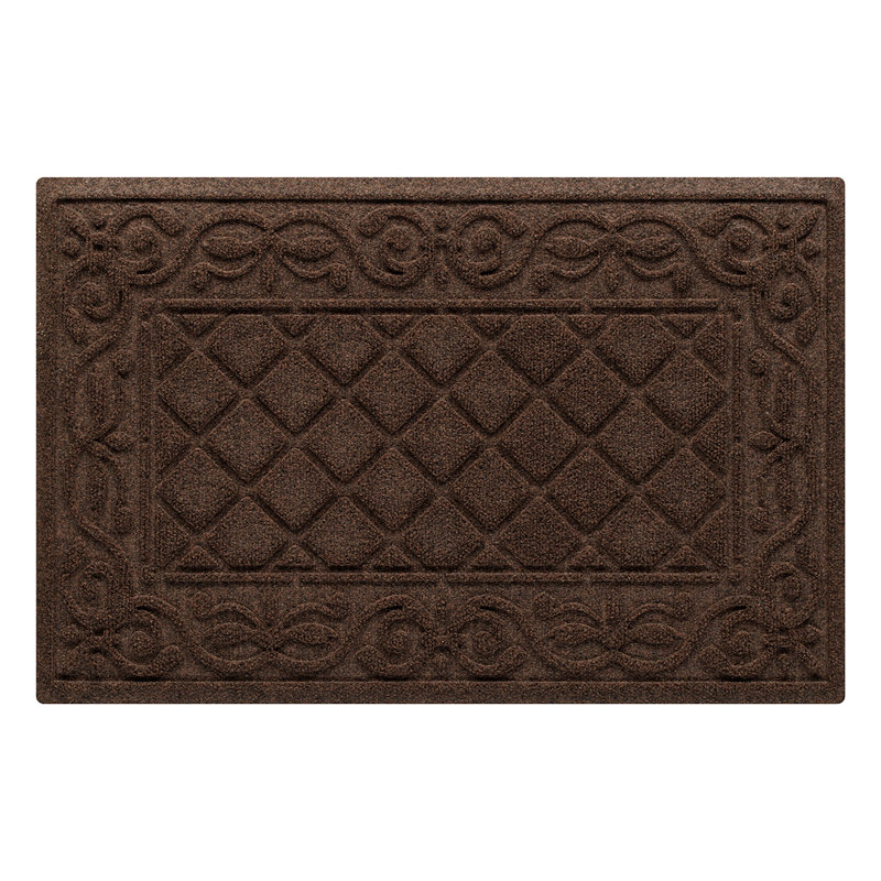 Paillasson intérieur 23 po x 35 po WaterHog Tristan, H 0,37 po x l 35 po x P 23 po, Brun foncé