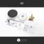 Kree Collection Shower Trim Only: 8" Round Shower Head, Single Handle Set, & Rough-in Valve Included - Chrome Polished-92460949