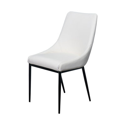 Chaise rembourrée en cuir véritable Ibbe