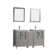 Arroyos 60'' Double Bathroom Vanity with Ceramic Top with Mirror