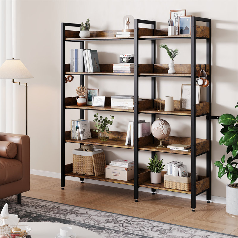 167.1 cm H x 83.8 cm W Solid Wood Standard Bookcase