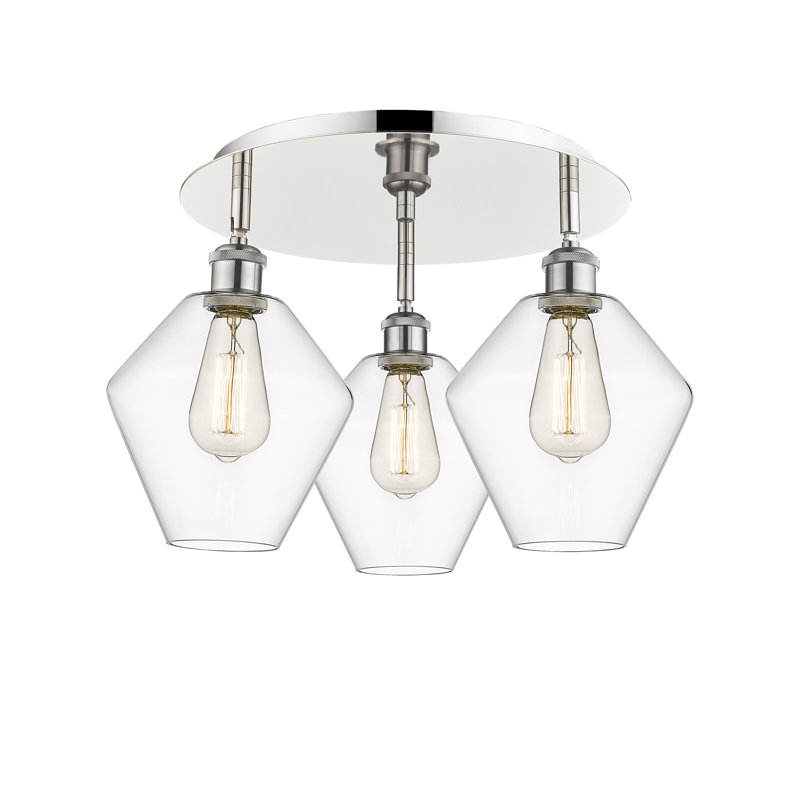Plafonnier encastré Amylea, Transparent, Nickel poli
