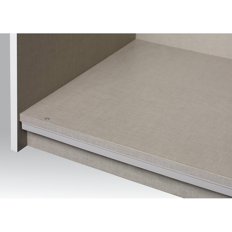 Maringa 2 Door Manufactured Wood Wardrobe, 210cm H x 218cm W x 59cm D, Premium, Grey metallic