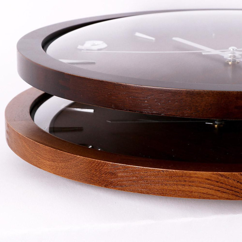 Wood Wall Clock, Dark Brown