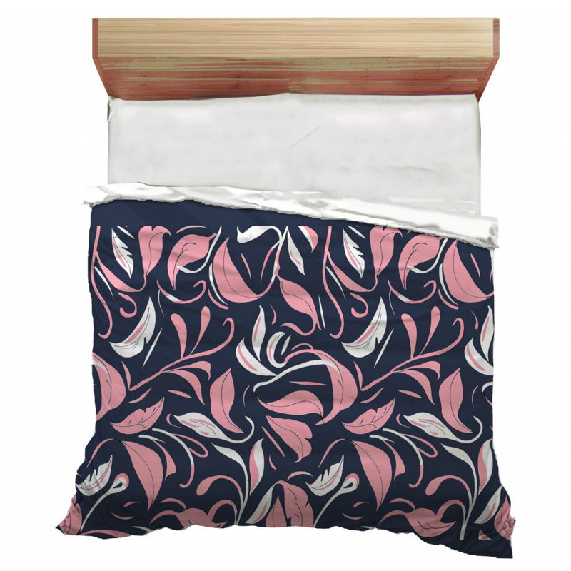 Tourbillon allongé à motif floral, Édredon simple très long
