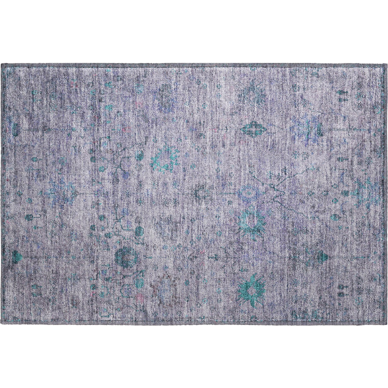 Tapis arabesque Premium lavable à la machine Pinkston, Rectangle 1 pi 8 po x 2 pi 6 po