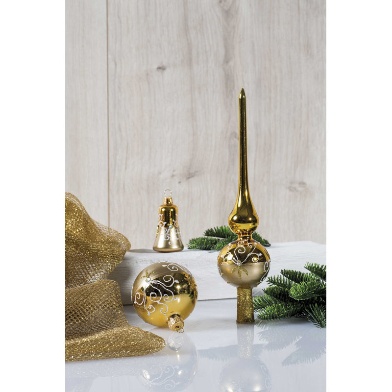 58cm Solid Colour Glass Christmas Tree Baubles