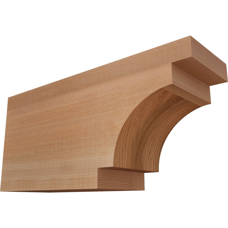 Mediterranean Rough Sawn Rafter Tail, Western Red Cedar, 6" H x 12" W x 3.5" D