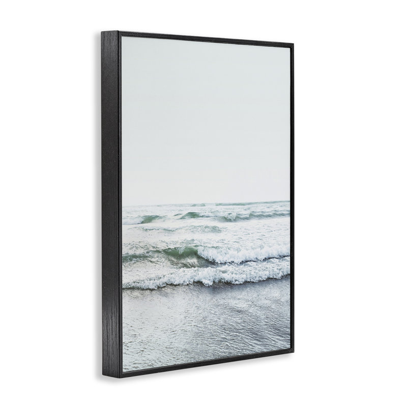 Giclée encadrée monochrome par Ocean Wave, H 18 po x l 12 po, Giclée encadrée noir minuit