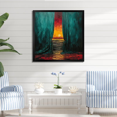 Coastal Windows Sunset Silhouette - Coastal Windows Wall Art