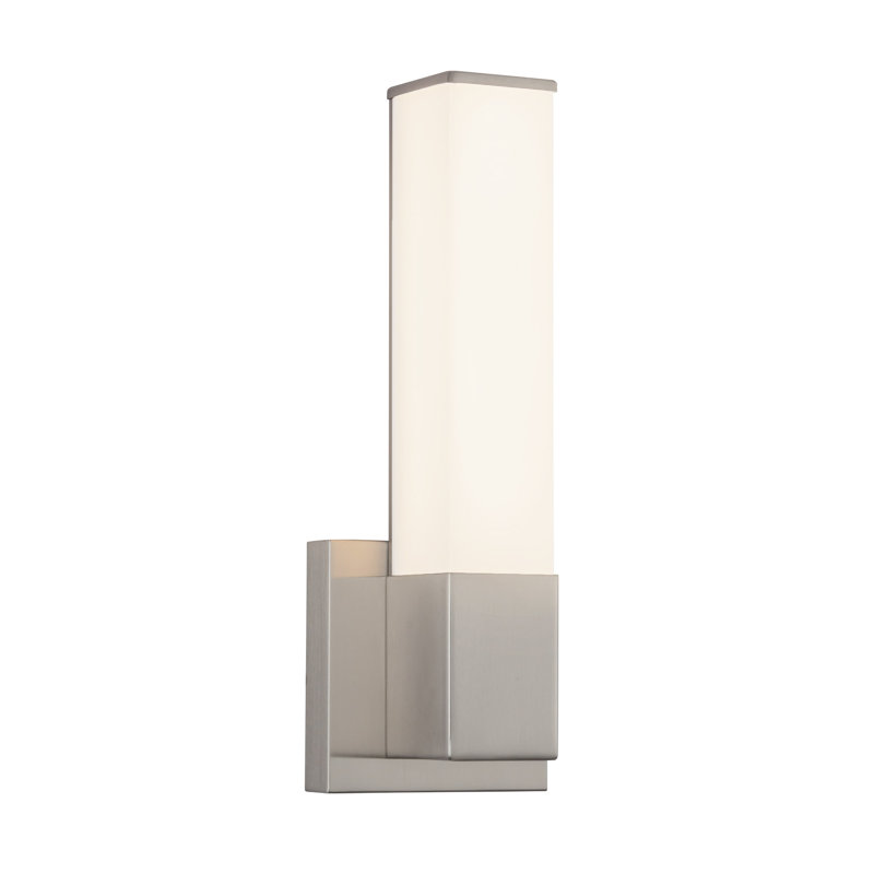Vivi 14-in Black dimmable LED Wall Sconce, Nickel