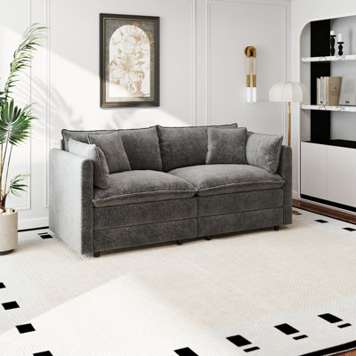 Modern Chenille Sofa Upholstered Couch
