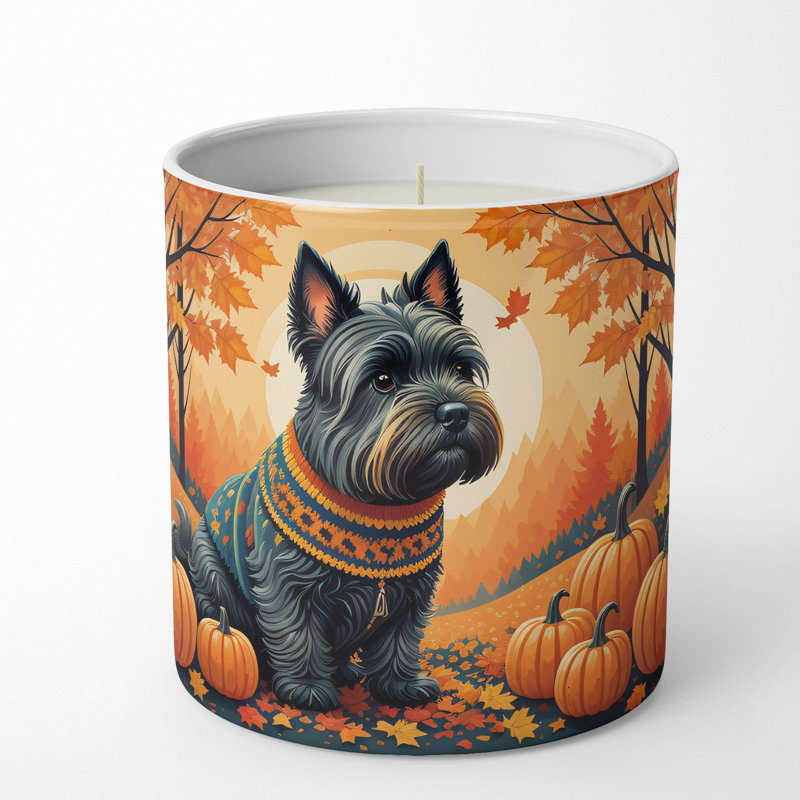 Bougie parfumée Pumpkin Spice avec support en céramique