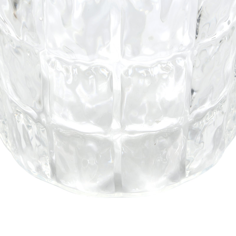 Vase matelassé, Cristal transparent