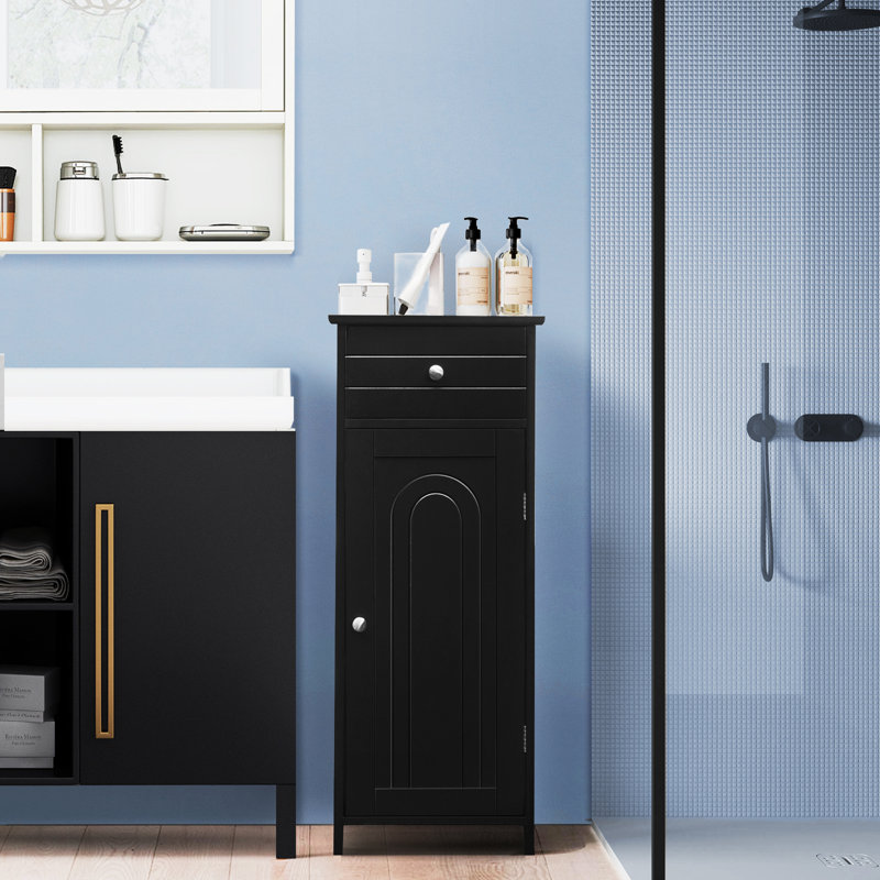 Halstein Bathroom Cabinet, Black
