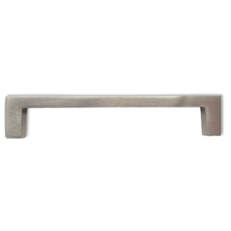 Poignée carrée - aluminium, 3 39/50", Nickel satiné