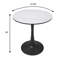 Table de salle à manger ronde Bristol 24 po avec plateau en pierre frittée et base en acier inoxydable-837977067-838330861