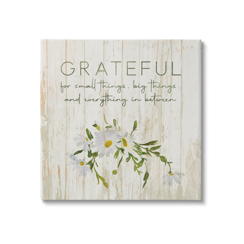 «Grateful for Small Big inentre Motivation» par Susan Jill - Peinture, Toile tendue, H 17 po x l 17 po x P 1,5 po