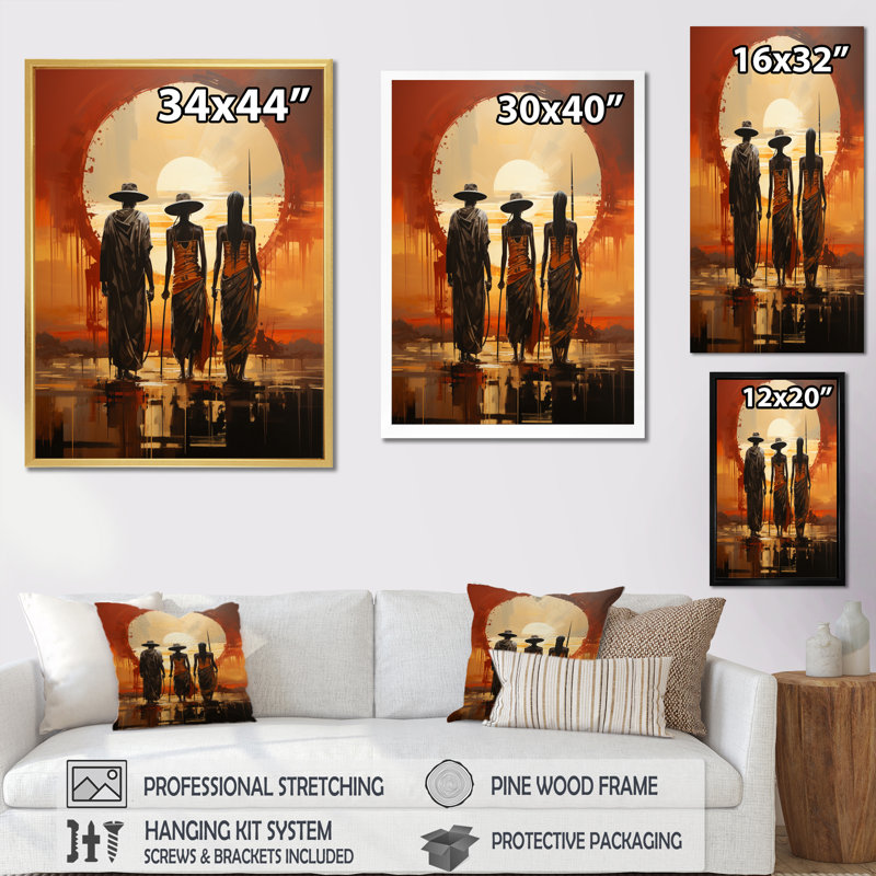 «Kyrel Native American Art Tribal Vision II», reproduction, Cadre photo noir, H 44 po x l 34 po x P 1,5 po
