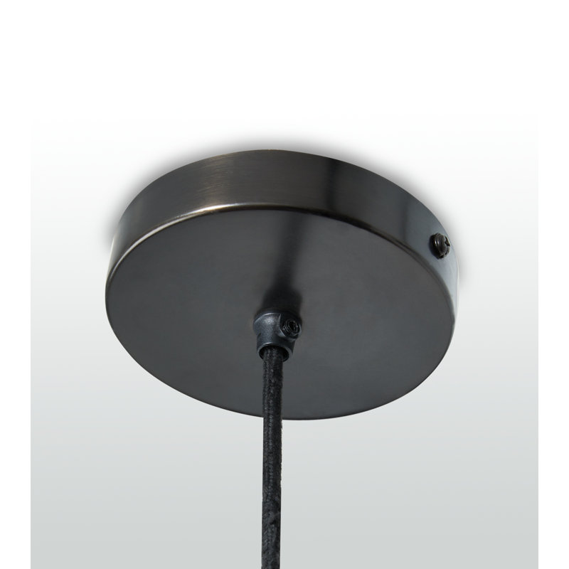 Collbrook 8.75'' Clear Glass & Black Finish Contemporary Pendant Light