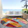 Machine Washable Indoor/Outdoor Claudian ACN1611 Orange Rug