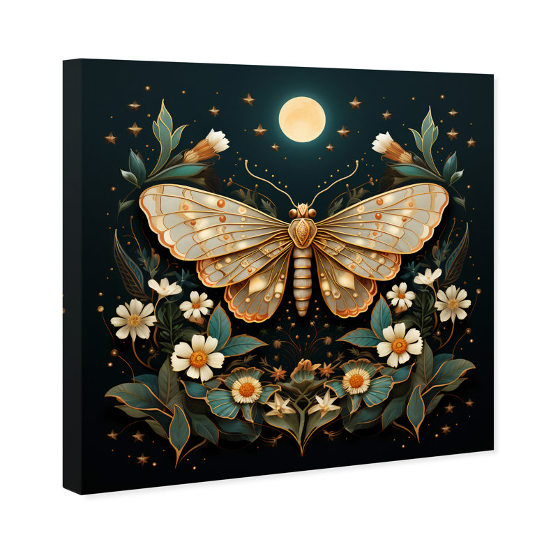 «Animals Diamond Dust Butterfly Powers Glam», reproduction d'art sur toile, H 20 po x l 20 po x P 0,8 po