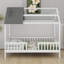 Lit simple en bois en forme de maison-1767263669