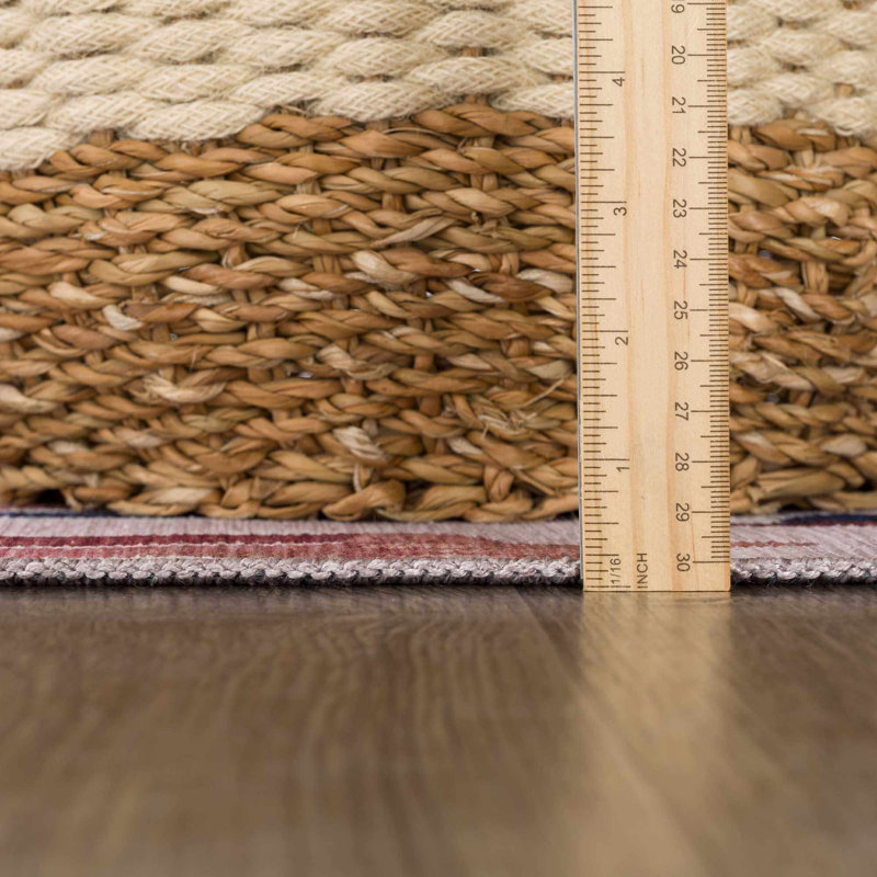 Tapis rectangulaire tissé à la machine en polyester tissé à la machine Libra, Rectangle 7 pi 10 po x 10 pi 2 po