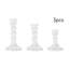 3 Pack Fluted Glass Candlestick Holders